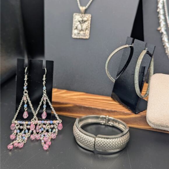 Silver & Pink Daydreams Curated Jewelry Bundle – 13 Pieces - Picture 2 of 7